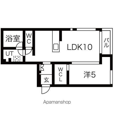 べレオ真栄広瀬町(1LDK/2階)の間取り写真