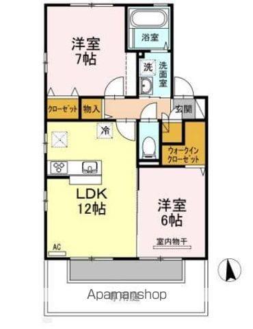 TSスクエア(2LDK/1階)の間取り写真