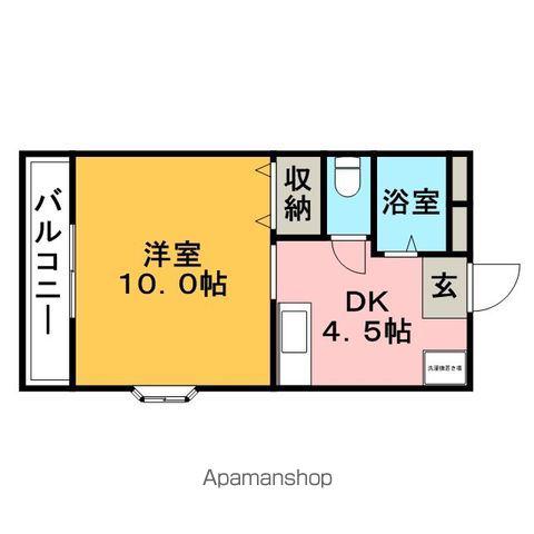 コスモハイツ2(1DK/2階)の間取り写真