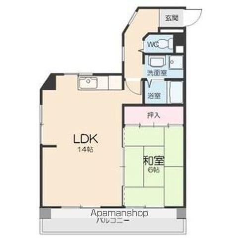 幸和マンション(1LDK/4階)の間取り写真