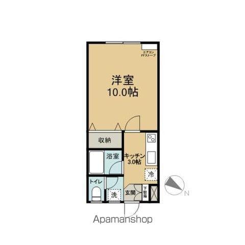 メゾンサンヒルズ(1K/2階)の間取り写真