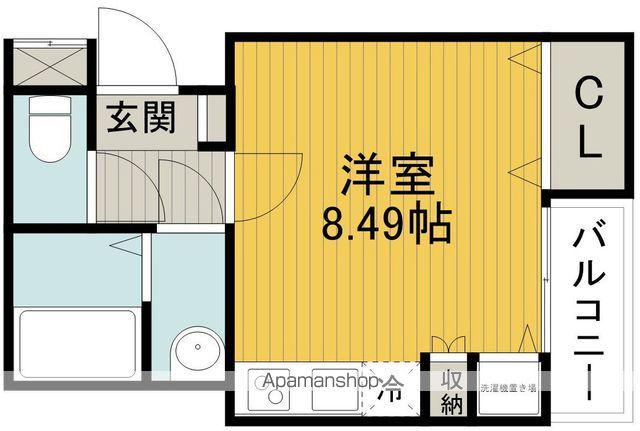 ブラウニー本町(ワンルーム/1階)の間取り写真