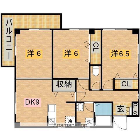 銀座壱番館シティマンション(3DK/3階)の間取り写真