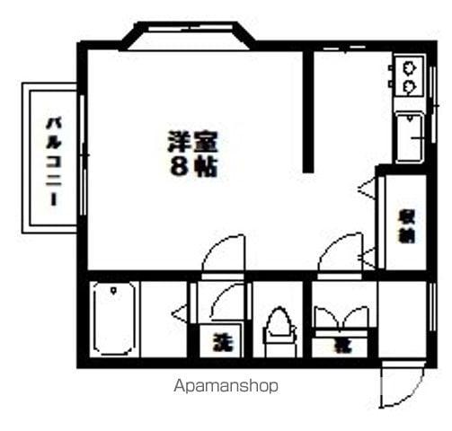 スイハープひろせ(ワンルーム/2階)の間取り写真