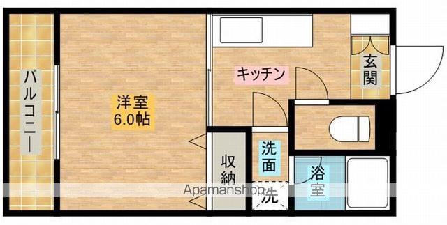 BLOSSOM GARDENB(1K/3階)の間取り写真