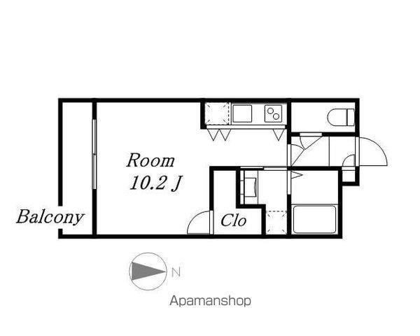 AXIA 亀島(1K/2階)の間取り写真
