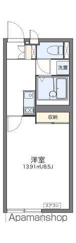 レオネクストE&K(1K/2階)の間取り写真