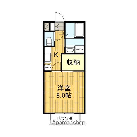 サン・フレンズベル(1K/1階)の間取り写真