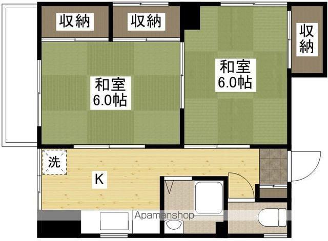 西村ビル(2K/3階)の間取り写真