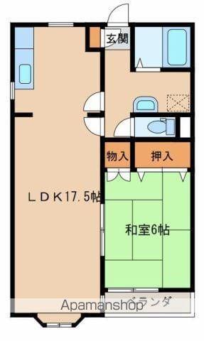 ウエスタンシティ(1LDK/2階)の間取り写真