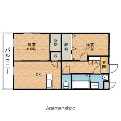 ニューポートマンション(2LDK/2階)の間取り写真