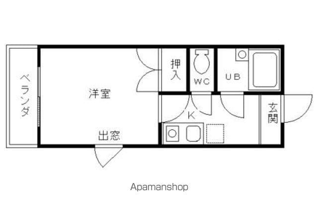 パルコーポ太子道(1K/3階)の間取り写真