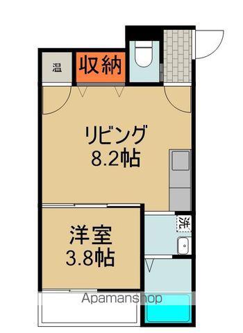 BELLハイツ守口(1DK/2階)の間取り写真