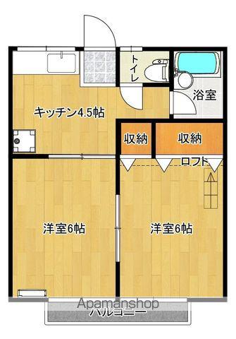 テラヴィⅠ(2K/1階)の間取り写真