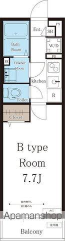リブリ・習志野鷺沼(1K/1階)の間取り写真