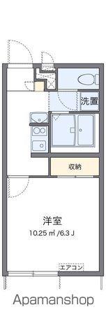 レオパレス下河原Ⅱ(1K/1階)の間取り写真
