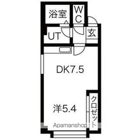 カリス南郷(1LDK/1階)の間取り写真
