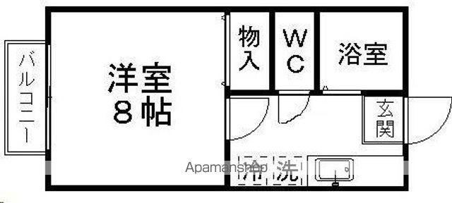 グリーンメゾン旭(1K/1階)の間取り写真