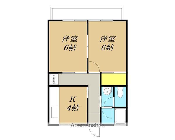 ひらのやハイツ(2K/3階)の間取り写真