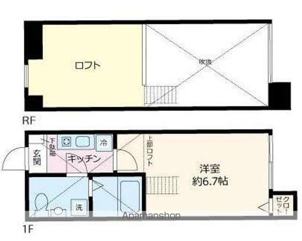 VOLARE(1K/1階)の間取り写真