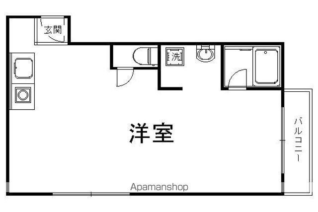 阪急電鉄京都線 西院駅(阪急) 徒歩3分 5階建 築38年(ワンルーム/4階)の間取り写真
