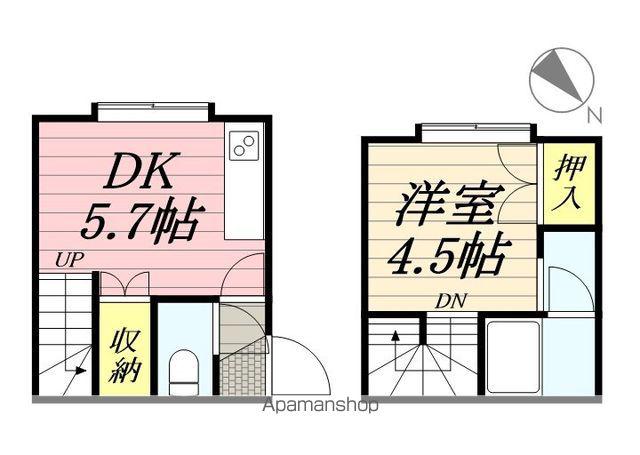フレグランス東札幌(1DK/2階)の間取り写真