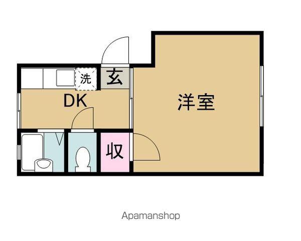 コーポ十亀(1DK/2階)の間取り写真