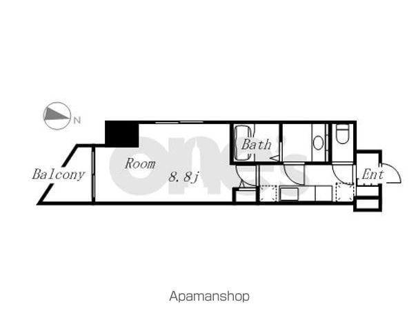 エルスタンザ徳川(1K/7階)の間取り写真