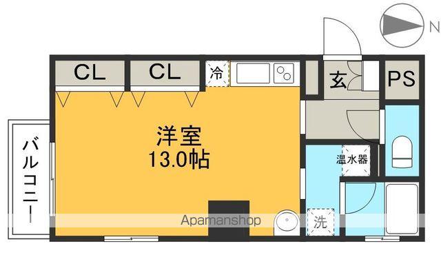 メゾンるふる(ワンルーム/2階)の間取り写真