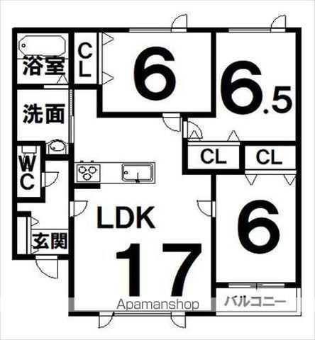 ALPHAⅢ(3LDK/3階)の間取り写真