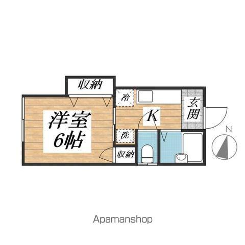 HOUSE NK Ⅱ(1K/2階)の間取り写真