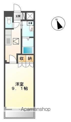 ラ・フォルテⅡ(1K/1階)の間取り写真