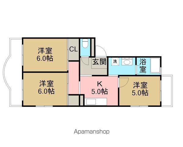 グリーンプラザ御園(3K/1階)の間取り写真