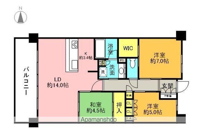 サーパス松本庄内503(3LDK/5階)の間取り写真