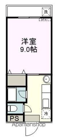 パルセシガ(1K/2階)の間取り写真
