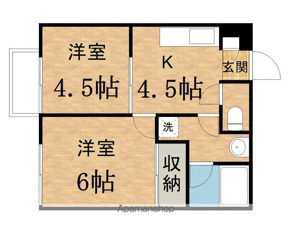 クレール桜ヶ丘(2K/1階)の間取り写真