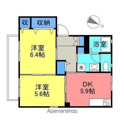 アーバンライフ(2K/2階)の間取り写真