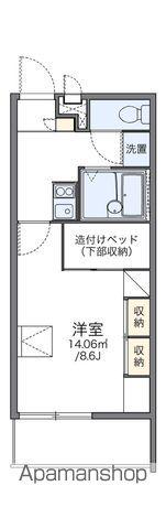レオパレス若葉B(1K/1階)の間取り写真