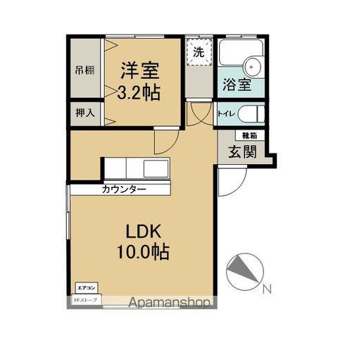 リバティハウス(1LDK/2階)の間取り写真