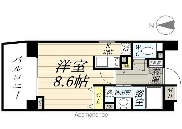 クリオ西池袋(1K/14階)の間取り写真