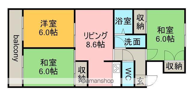 メゾン松本Ⅲ(3DK/3階)の間取り写真