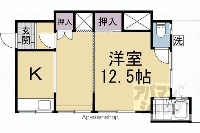 木の実荘(1K/1階)の間取り写真