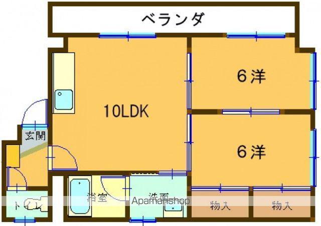 大上ビルⅡ(2LDK/3階)の間取り写真