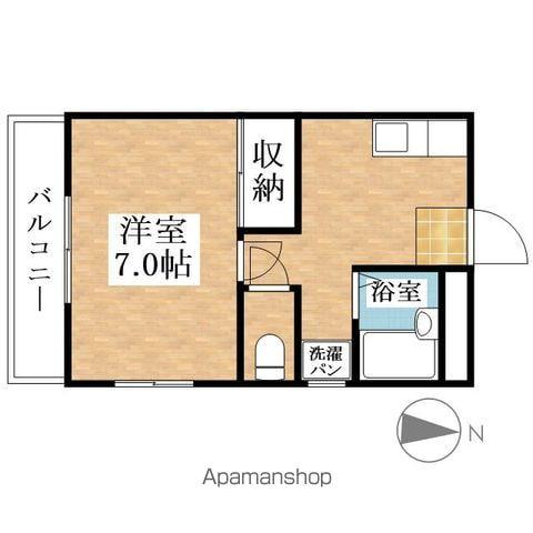 コーポユタカ(1K/2階)の間取り写真