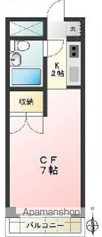 三豊ビル(1K/2階)の間取り写真