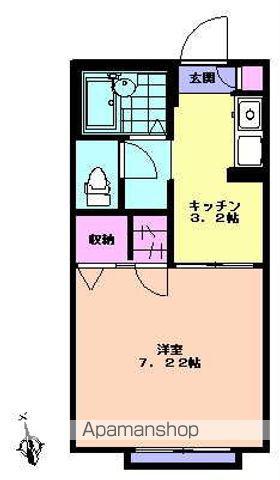 コーラル99(1K/2階)の間取り写真