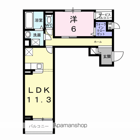 コンパル・りんくう(1LDK/3階)の間取り写真