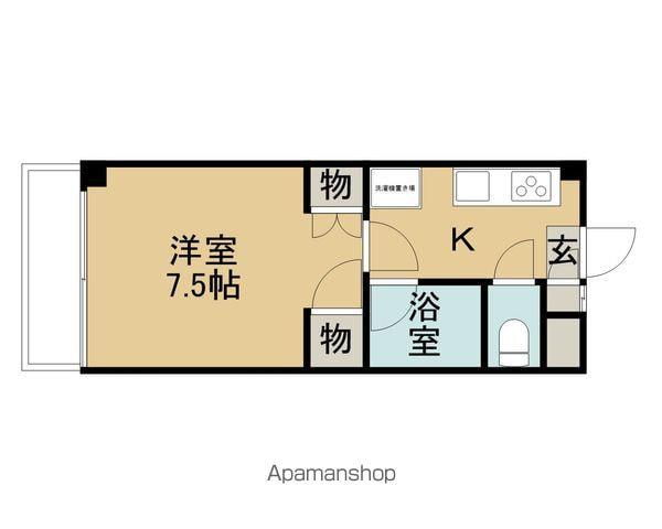 ヒルサイド・ビレッヂ(1K/4階)の間取り写真