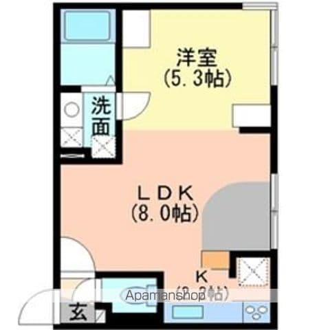 カレラ北大前(1LDK/4階)の間取り写真