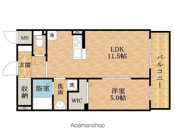 イデアルMIYA(1LDK/2階)の間取り写真